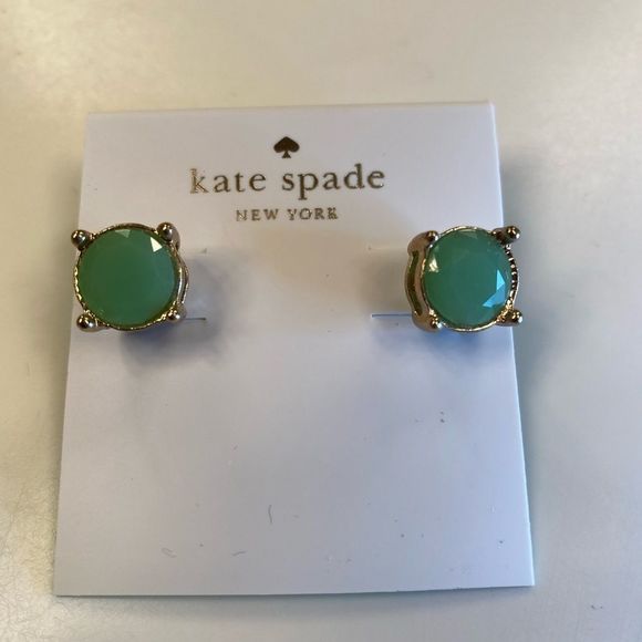 Kate Spade Green & Gold Gumdrop Studs